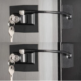 2-Pack Guardianite Premium Refrigerator Lock with Built-in Keyed Lock (2-Pack Black)