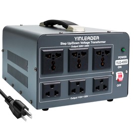 Yinleader 110V to 220V Voltage Converter Transformer 4000W Step Up/Down 110/120-220/240V with US and Universal Outlet,Resettable Circuit Breaker