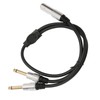 6.35mm Splitter Cable Female to Dual Male Gold Plated Plug