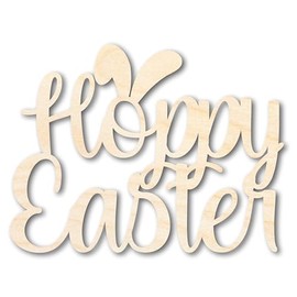 Unfinished Wood Hoppy Easter Shape | DIY Craft Cutout | up to 46" DIY 3" / 1/8"
