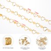 KYUNHOO 4 Meters Heart Chains for Jewelry Making Gold Plated