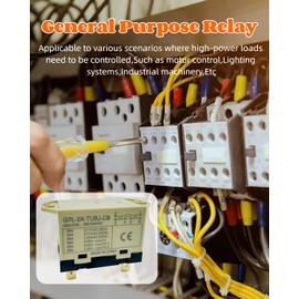 G7L-2A-TUBJ-CB-AC200/240 General Purpose Relay with Test Button,Double Pole Single Throw Normally Open,Quick-Connect Terminal, Flame Resistant