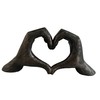 Haute Collage Hands Love Gesture Sculpture Antique-Silver Gold Bronze Colour