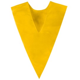 IvyRobes Unisex One-Color V Shape Choir Stole With Cross Gold