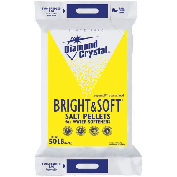 Diamond Crystal Bright & Soft Water Softener Salt Pellets, 50