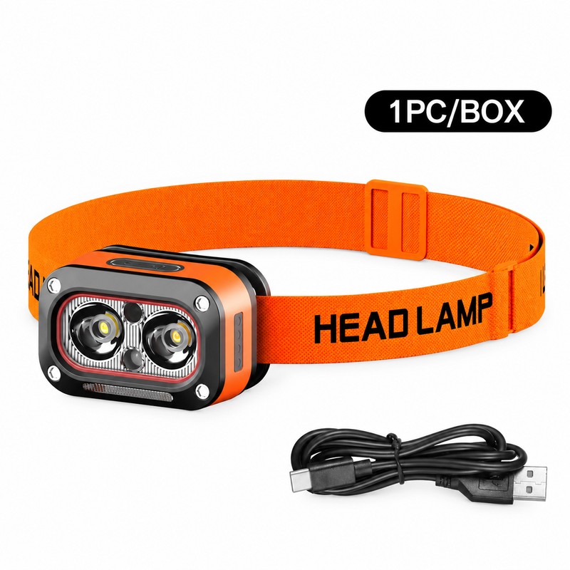 Rechargeable LED Headlamp for Hands-Free Lighting – Wearable Head Flashlight