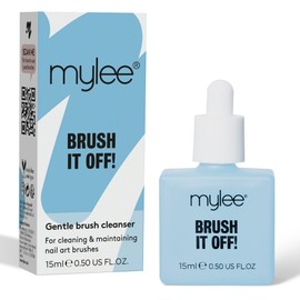 Mylee Brush It Off Professional Brush Cleaner, Cleans Nail Brush for UV Paint and Nail Art Brushes - Vegan, Transparent and Alcohol-Free (15 ml)