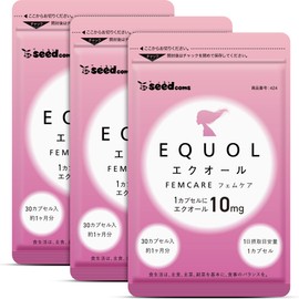 シードコムス エクオール フェムケア 1粒10mg 高配合 サプリ 国内製造 チェストツリー ローズマリー 大豆イソフラボン PMS (3)