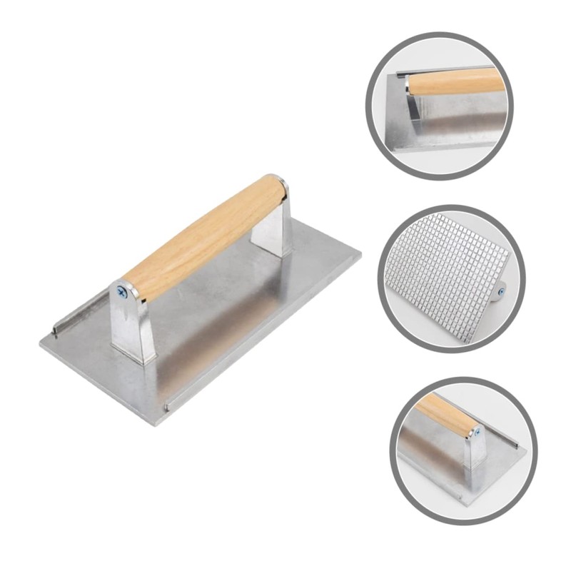 VICASKY Manual Aluminum Grill Press Portable Rectangle Burger Patty Maker