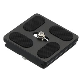 PATIKIL Tripod Quick Release Plate with D-Ring Screw, Camera Tripod Adapter Mount Parts Replacement Mounting Plate for Ball Head Model 17, Black