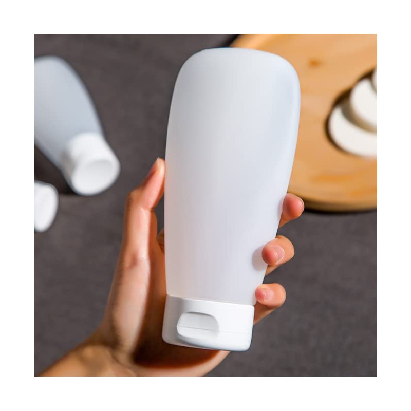 ericotry 6PCS Empty Clear Travel Toiletries Bottles Refiilable Plastic Cosmetic