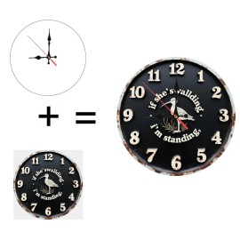 25x25cm Wood Wall Clock that is a Model of a Famous Bridge or Buildingsheet size: 25*25cm/9.843*9.843inch, color: White