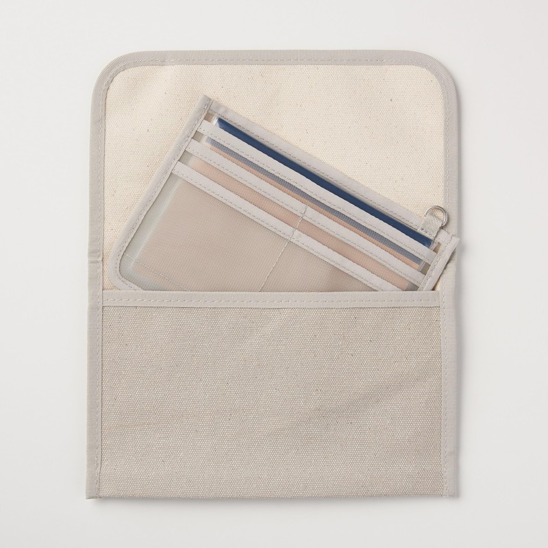 Muji NGB85A1S Cotton Maternal and Child Notebook Case, Small, Navy,