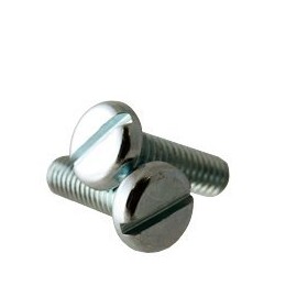 #5-40 x 1/4" Machine Screw PAN Head Slotted ZINC CR+3, Fully Threaded, Size: #5-40, Length: 1/4", Head: Pan, Material: Steel, Finish: Zinc (Inch) (Quantity: 100)