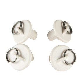 A Set of 2 Replacement lampshade Parts Bungee Cover kit (End Cap-2 Sets, Beige)