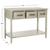 Safavieh Home Collection Aiden Ash Grey 3-Drawer Bottom Shelf Console