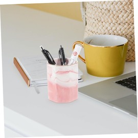 COHEALI Classical Marble Texture Desk Organizer Brush Holder Pencil Cup for Office