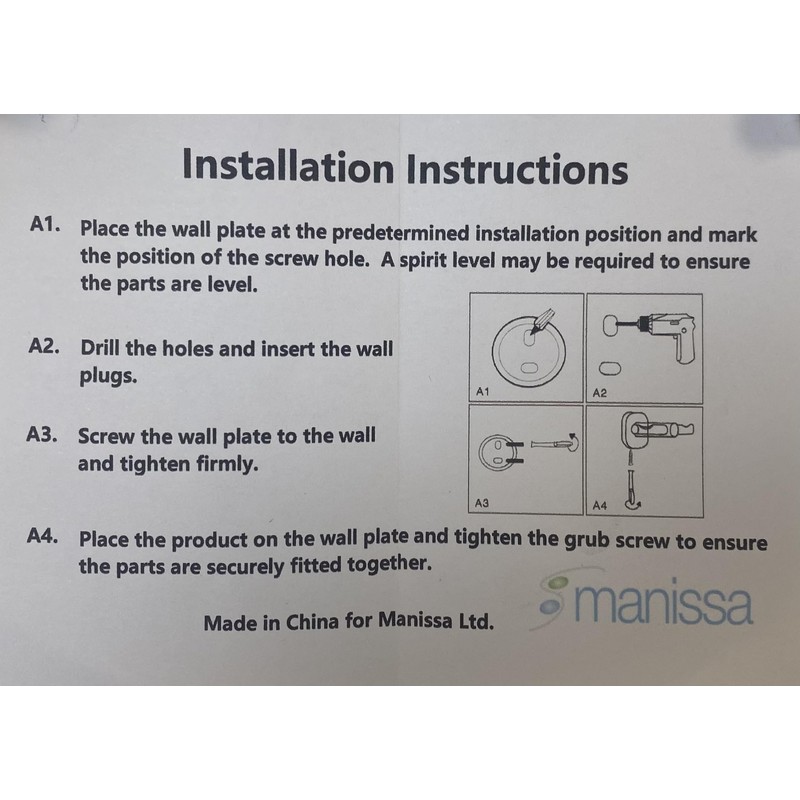 Manissa Robe Storage Towel Hooks Door or Wall Mounted Bathroom
