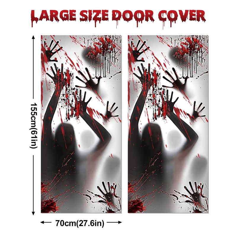 Wohohoho 11 Sheets/202 Pcs Bloody Halloween Decorations Set. 2 Giant