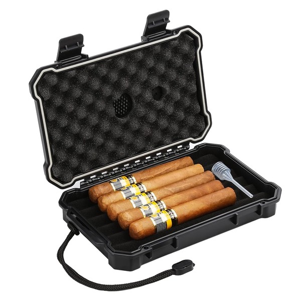 Bald Eagle Cigar Humidor Box, Travel Humidor with Humidifier Hygrometer,