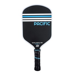 PACIFIC PADDLE LABS Patrol 1.0 Pickleball Paddle, Fiberglass, 13MM, USAPA Approved Pickleball Racket, Carbon Abrasive Grit Texture, Max Spin, Comfort Grip, Polypropylene Core (Black)