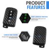 WORCAS Key Fob Case Carbon Fiber Pattern Silicone Cover Compatible