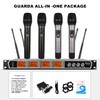 Guarda Audio Wireless Microphone System, 4-Channel UHF Wireless Mic, Fixed