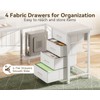 ODK 61'' L Shaped Desk with 4 Drawers, Reversible Corner