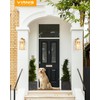 VIANIS 2 Pack Motion Sensor Outdoor Wall Lights, Modern Gold