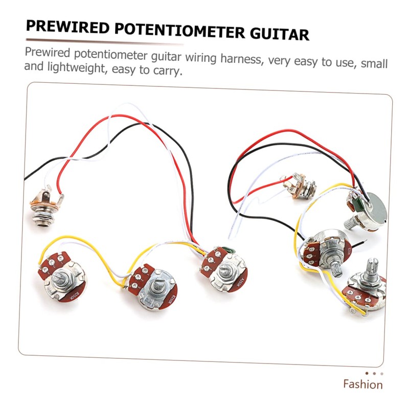 Totority 1set Professional Guitar Wiring Kit Potentiometer for Electric Guitars
