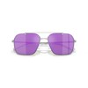 Emporio Armani Men's EA2150 Aviator Sunglasses, Shiny Silver/Grey Mirrored Violet,