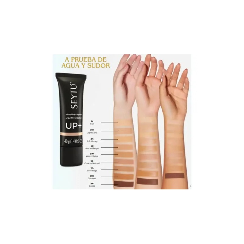 Maquillaje Seytú Up+ Líquido Fps15 Resistencia Agua Y Sudor