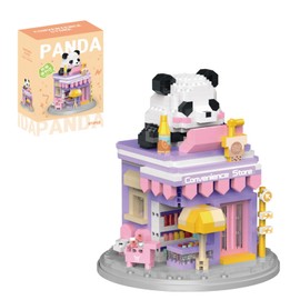 WULOBOOI Street View Convenience Store Mini Building Blocks,872 Pieces Cute Panda Animal Micro Building Sets,Simulation Architecture Construction Toy,Creative Gifts for Adults Boys Girls 12+