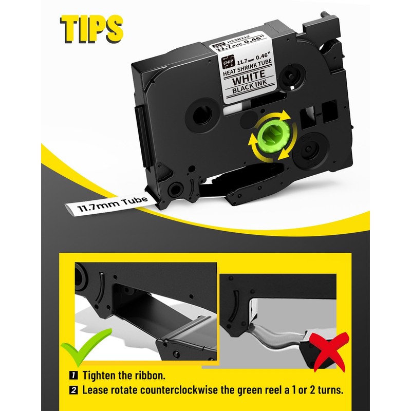 VolenGo Heat Shrink Label Tape for E1000 Label Maker -