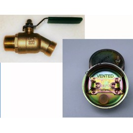 Tite Seal Vented TITE SEAL Drum CLOSURE Steel Bung Cap 55 Gallon Barrel w 3/4" Faucet opt. - Vented Plug W/Brass Faucet