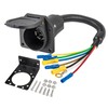 MECMO 7 Way RV Trailer Light Connector Socket 7 Pin