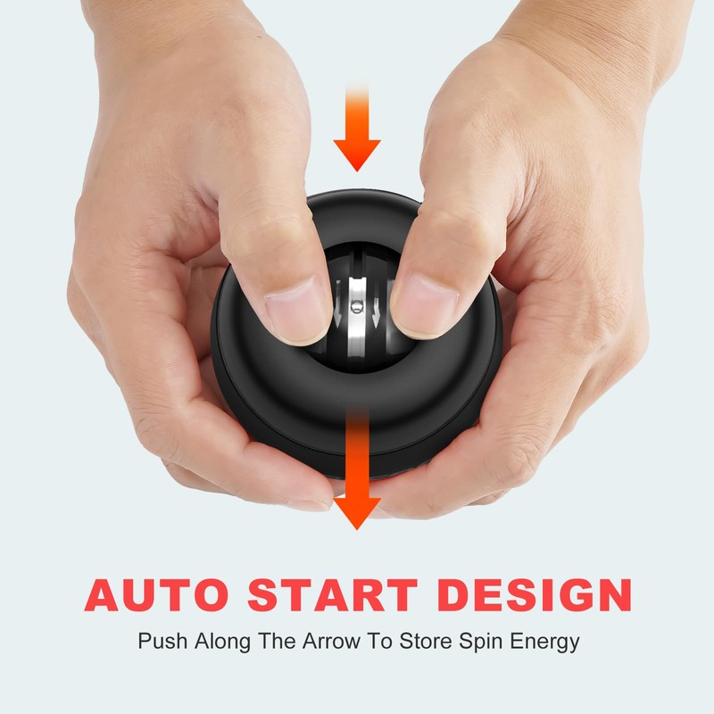 Xerceo All-Metal Auto-Start Power Gyro Ball, with LED Light, for