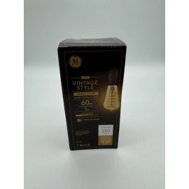 GE NOS GE LED Vintage Amber Glass Warm Candle Light 5w ST19 Light Bulb