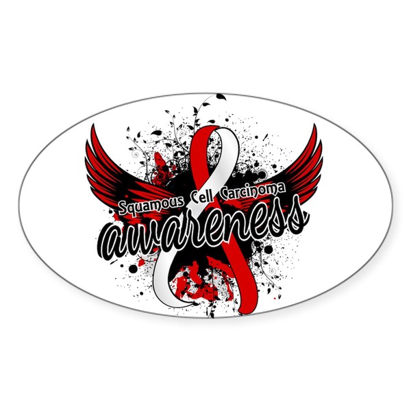 CafePress Squamous Cell Carcinoma Awareness 1 Oval Car Bumper Sticker