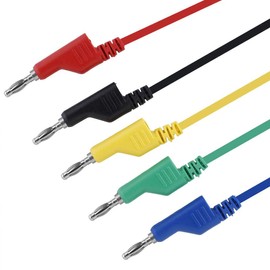 Kit de conector tipo banana, kit de cables de prueba tipo banana a conector banana de 4 mm para pinza de cocodrilo multímetro y cables de prueba eléctricos de sonda tipo U Kit de sonda (P1036B)