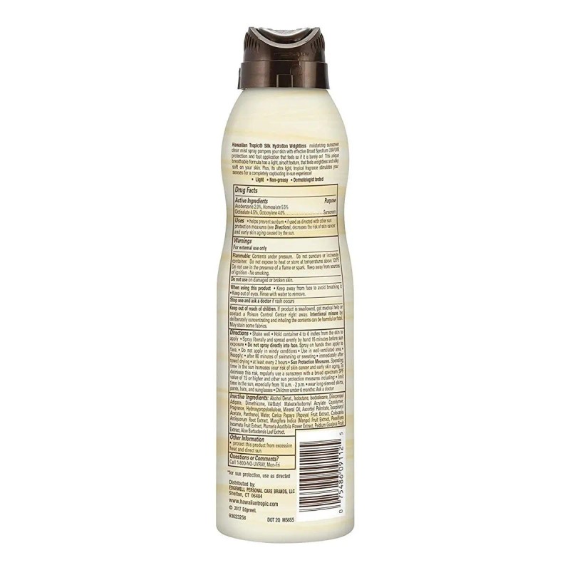 Hawaiian Tropic, Protector Solar Seda Hydratation, Protector