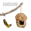 3Pcs Hummingbird House Small Grass Hanging Hand Woven Hummingbird House