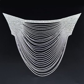 Jerler Silver Rhinestone Applique, Elegant Crystal Rhinestone Patches Blingbling Sewing on Wedding Dress, Ideal for Bridal Embellishments