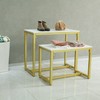 CIVANA Metal Shoe Handbag Display Stand, Nesting Tables 2 Piece