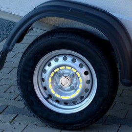 ACROPIX 117mm 4.61'' OD 92mm 3.62'' High Truck Trailer RV Wheel Rim Hub Center Cap Cover Silver Tone - Pack of 1