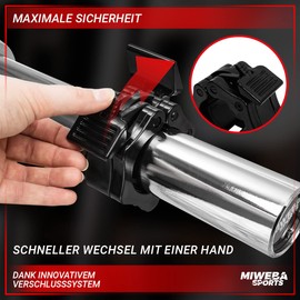 Miweba Sports Quick release fasteners for Olympia barbell 50/51 mm - dumbbell - dumbbells - barbells - dumbbell clasps - quick release for dumbbell bar - dumbbell clamps - universal (black)