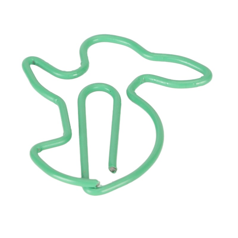 100 Pcs Rabbit Shaped Paper Clip Creative Cute Cartoon Animal