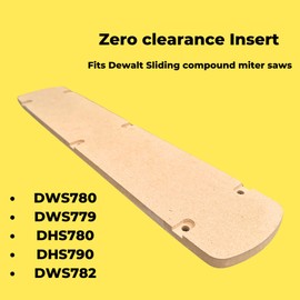 Zero Clearance Insert | Compatible with Dewalt Sliding Compound Miter Saws DHS780, DHS790, DWS779, DWS782 and DWS 780 Dewalt Miter Saw | Durable, Noise Reducing & Safe | Accessories Made in USA