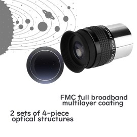 SVBONY SV131 Plossl Eyepiece 1.25 Inches 6mm Eyepiece 4 Elements Design 48 Degrees Field of View with Filter Threaded