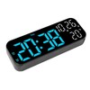 Digital Clock Dual Display Voice Control 3 Adjustable Brightness Date